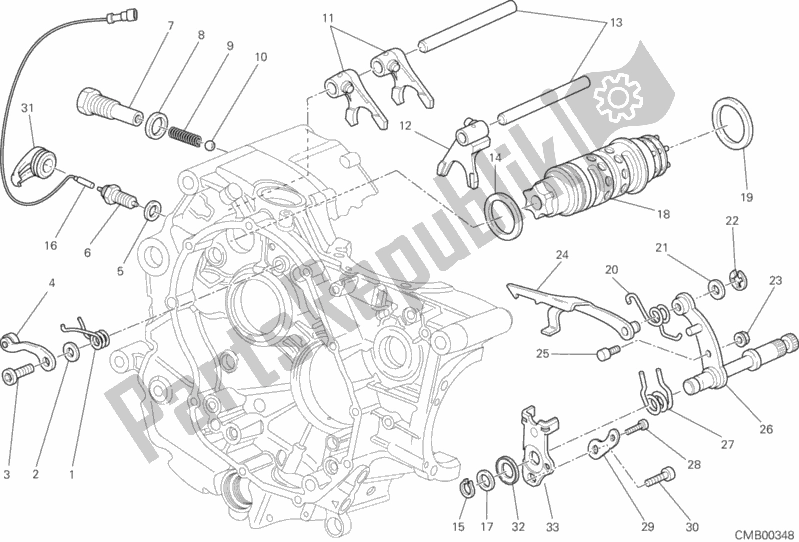 Toutes les pièces pour le Came De Changement De Vitesse - Fourche du Ducati Monster 795 ABS EU Thailand 2013
